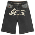 END. x ICECREAM Running Dog Denim Shorts Black