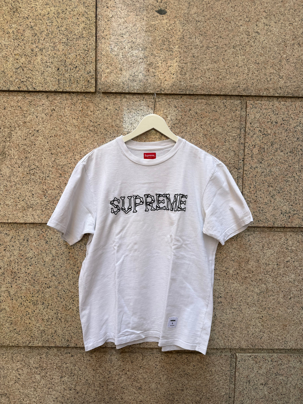 Supreme Bones White Tee - L (USED)