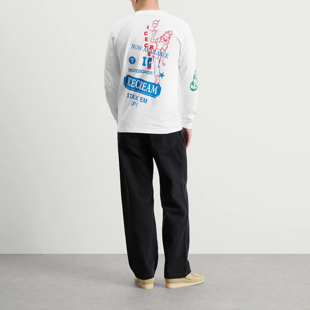 Icecream Multi Graphic Long Sleeve T-Shirt White