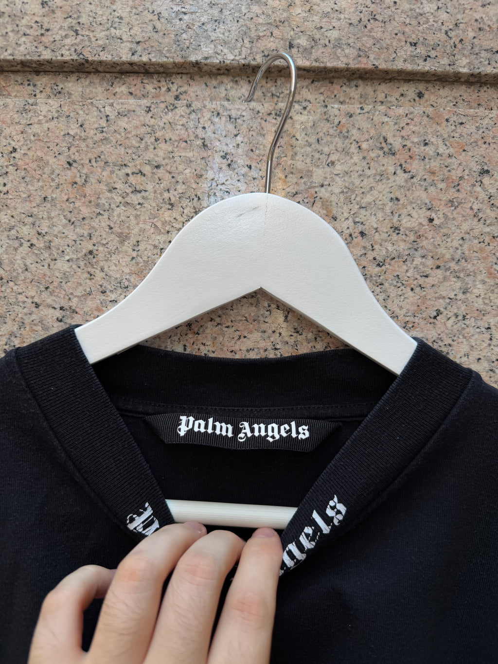 Palm Angels Big Logo White Black -  M (USED)