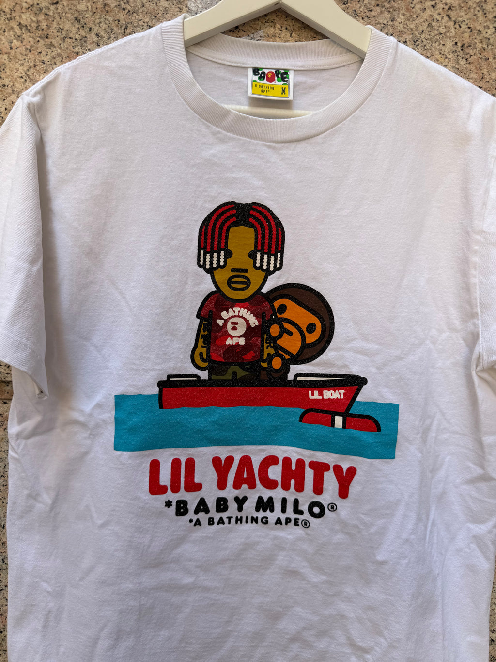 A Bathing Ape Bape X Lil Yachty Baby Milo Boat T-Shirt White - M (USED)