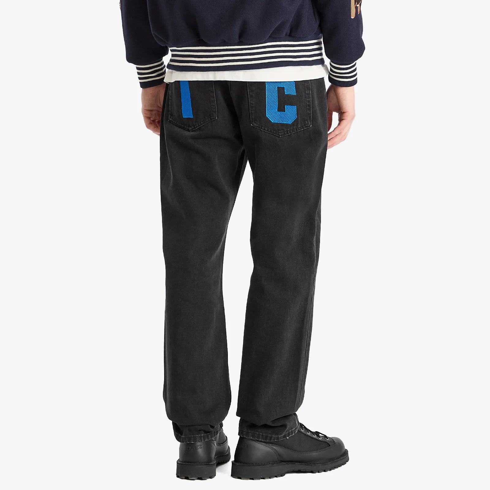 Icecream Running Dog Straight Leg Denim Jeans Black