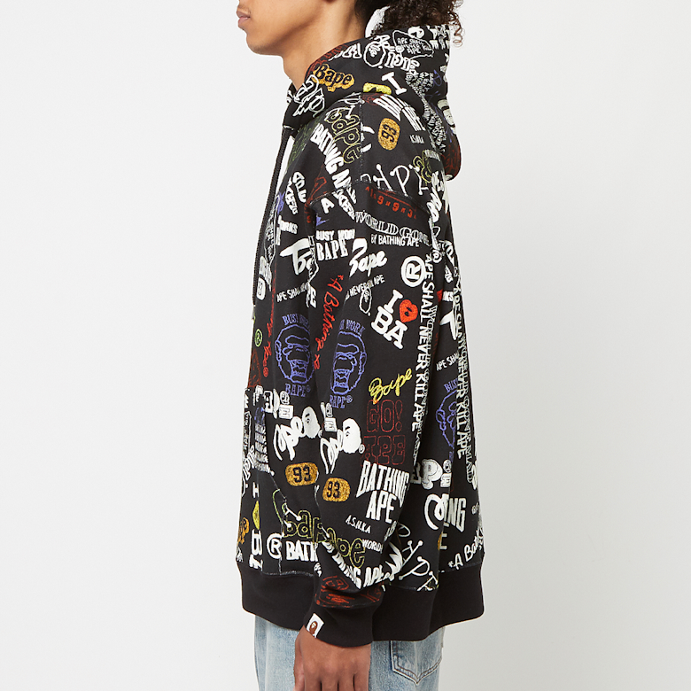 A Bathing Ape BAPE Hoodie Hand Draw Black