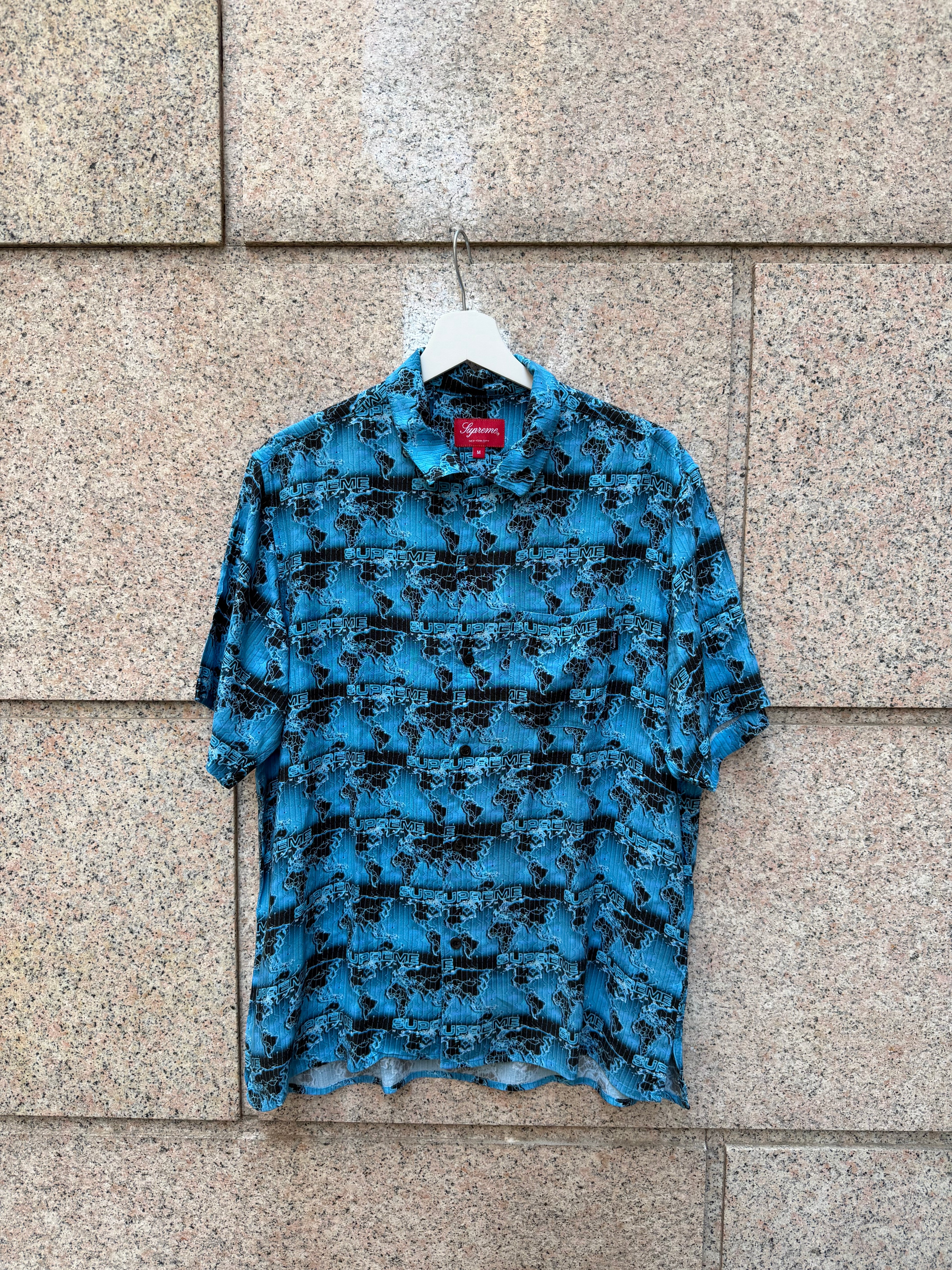 Supreme Shirt World Famous Rayon Blue - M (USED)