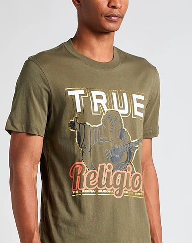 True Religion Olive Bouddha Tee