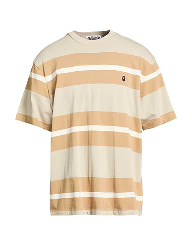 A Bathing Ape BAPE Beige Stripe T-Shirt