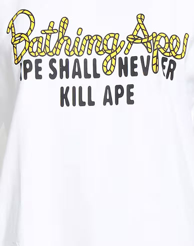 A Bathing Ape BAPE Never Kill White T-Shirt Ladies