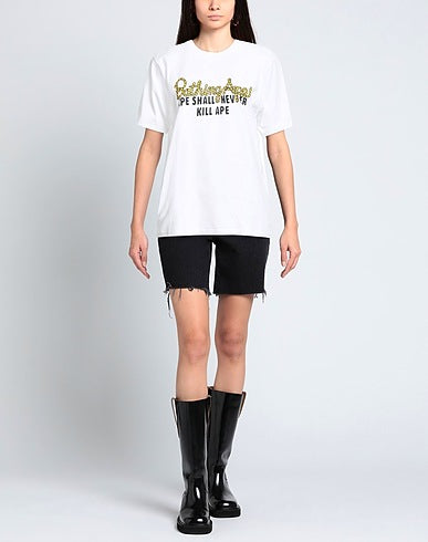 A Bathing Ape BAPE Never Kill White T-Shirt Ladies