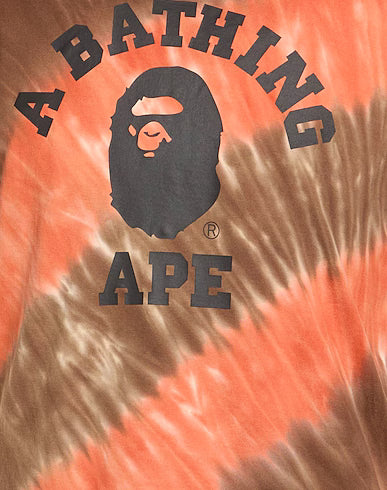 A Bathing Ape BAPE Orange/Brown Tie dye T-Shirt