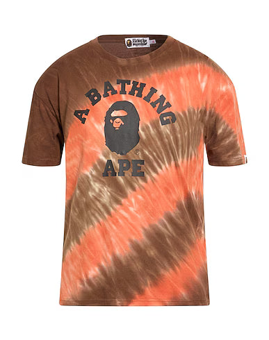 A Bathing Ape BAPE Orange/Brown Tie dye T-Shirt