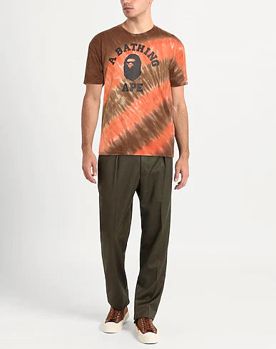 A Bathing Ape BAPE Orange/Brown Tie dye T-Shirt