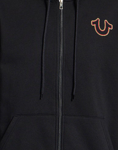 True Religion Zip Hoodie Horseshoe Black