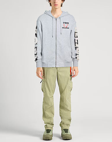 True Religion Zip Hoodie Grey Patch