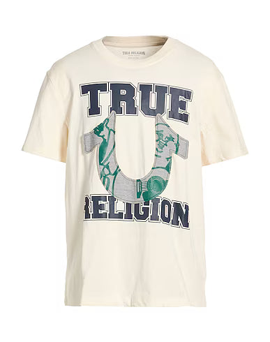 True Religion Painted Horseshoe Tee Beige Green