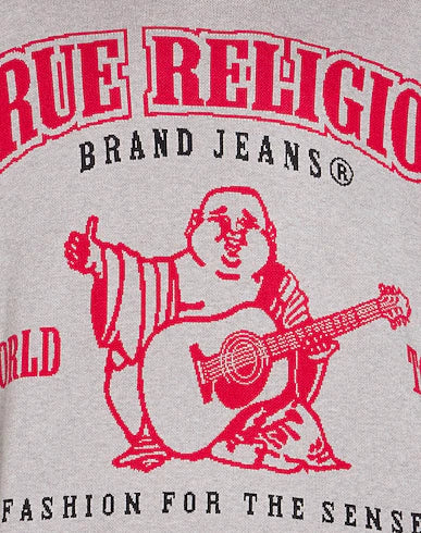 True Religion Pullover Bouddha Grey Red