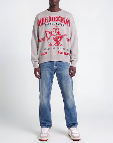 True Religion Pullover Bouddha Grey Red