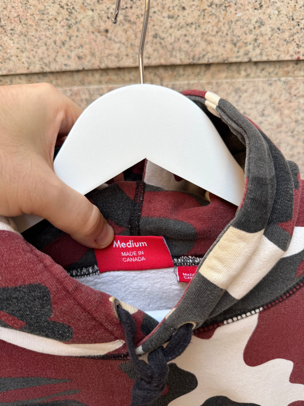 Supreme Hoodie Box Logo Camo Red FW13 - M (USED)