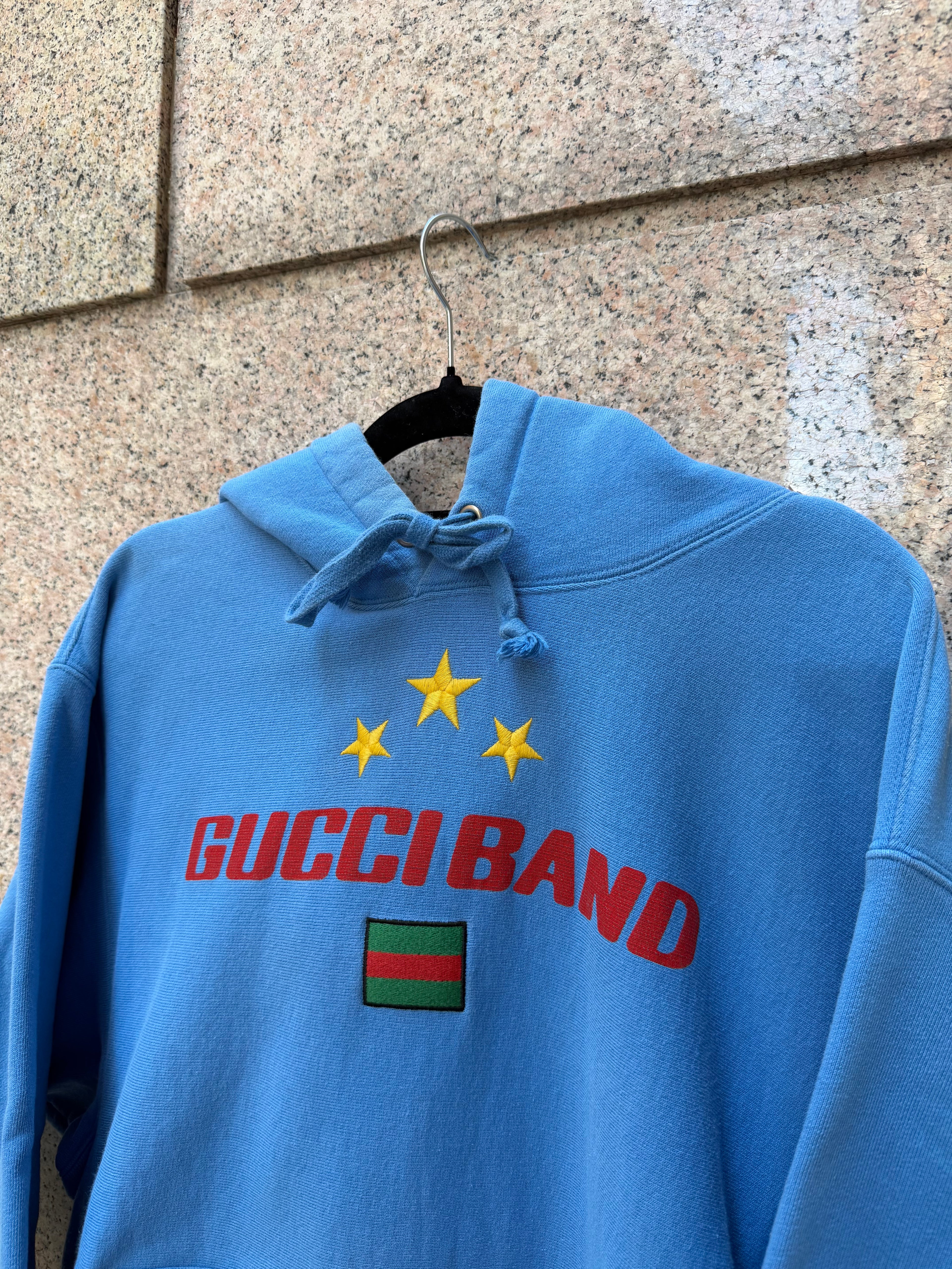 Gucci Band Hoodie Blue - M (USED)