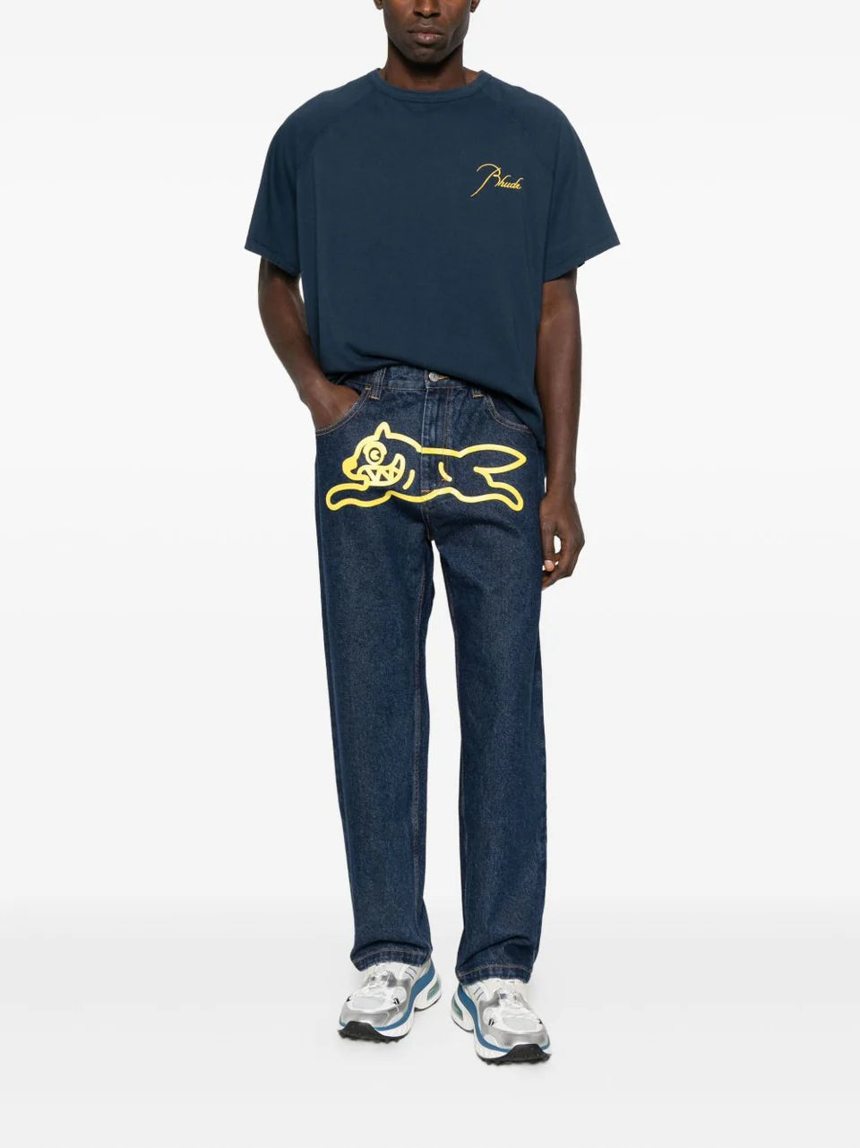 Icecream Running Dog Loose Straight Jeans