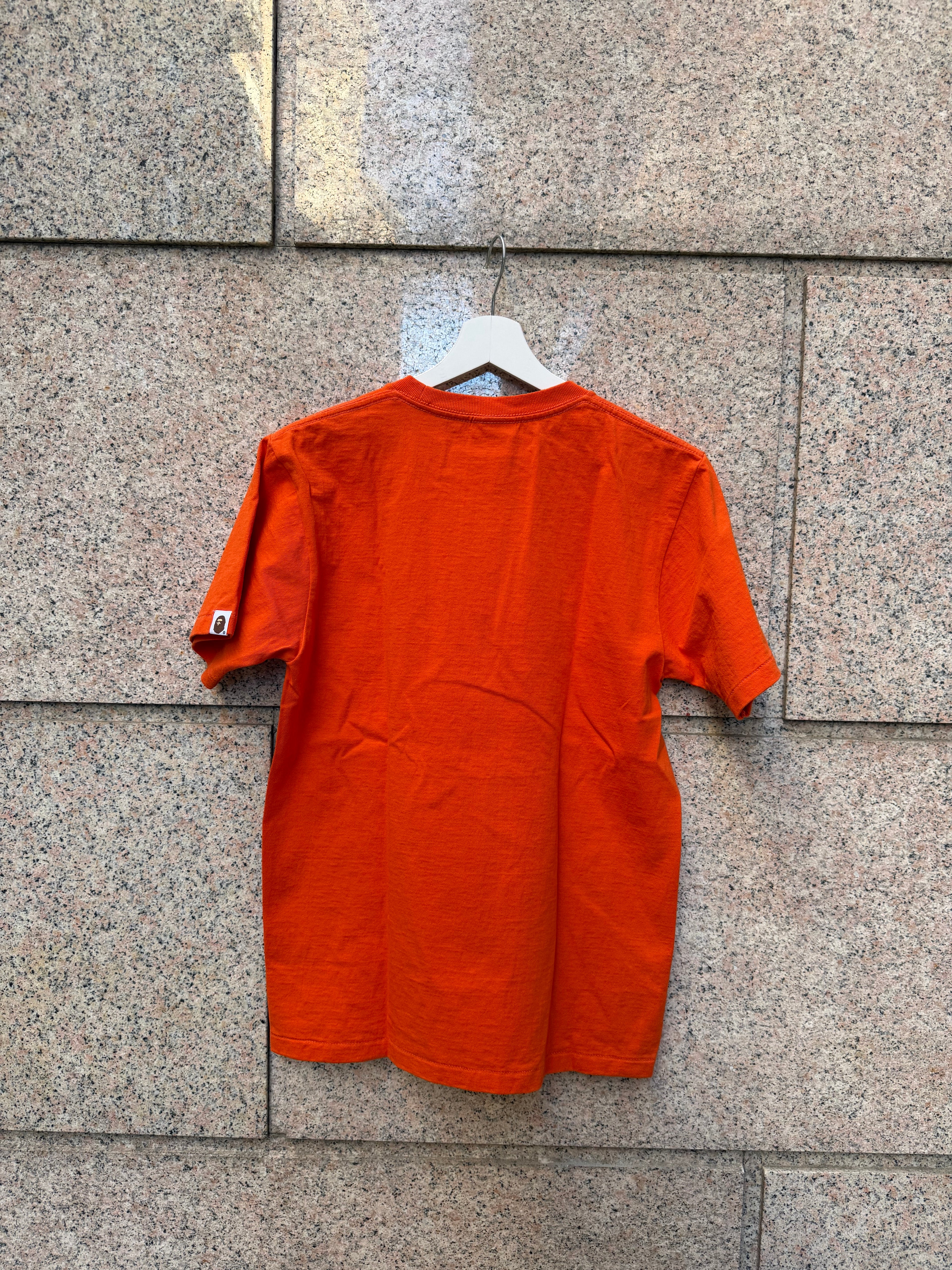 A Bathing Ape Bape Shark Tee Orange - S (USED)