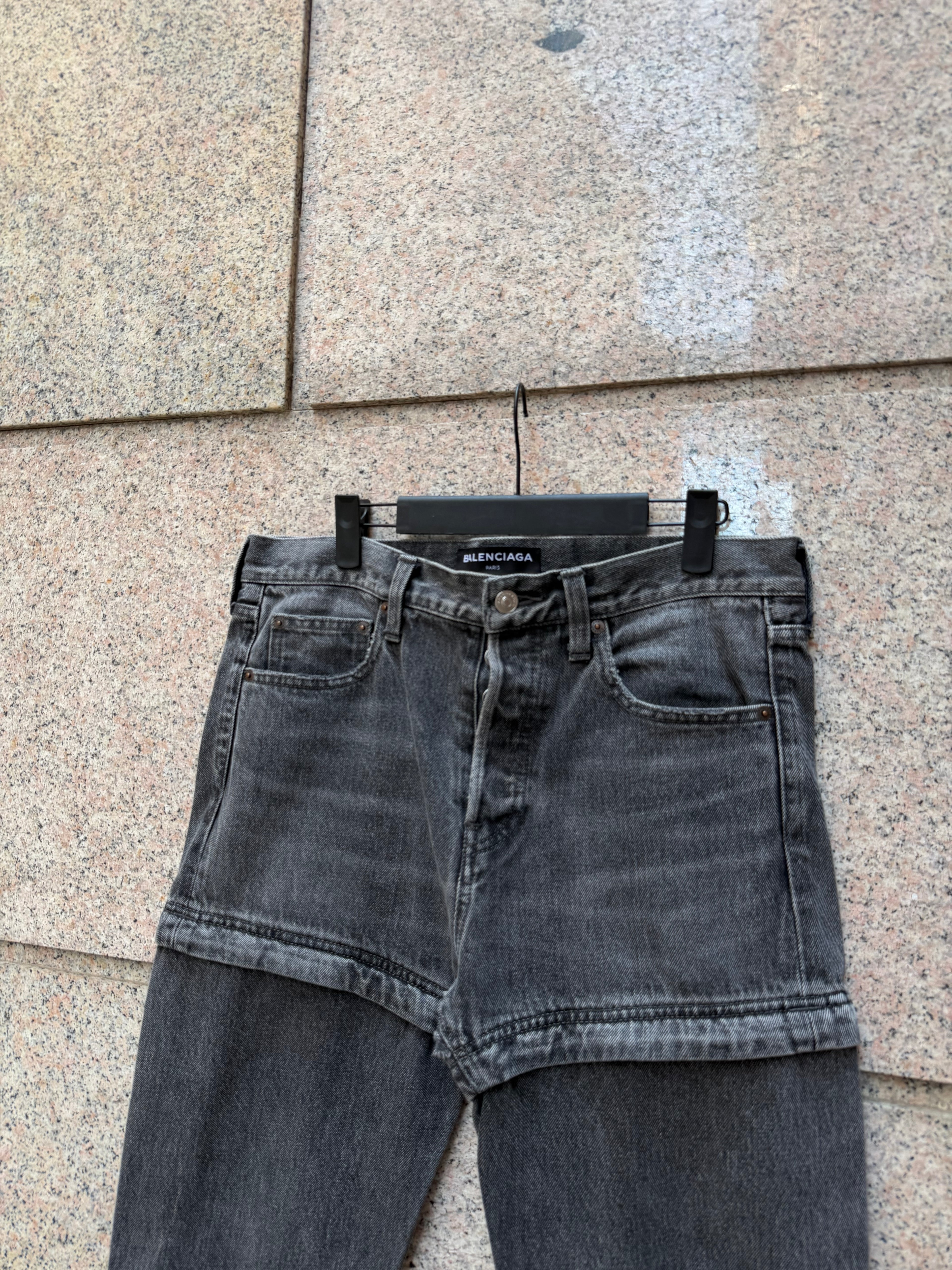 Balenciaga Hybrid Trompe L' Oeil Zip Denim - US30 (USED)