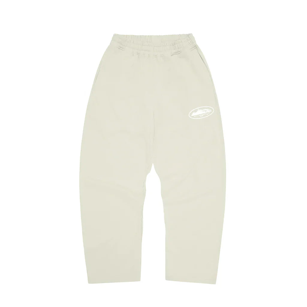Corteiz Island Puff Print Open Hem Sweatpants 'Off White'