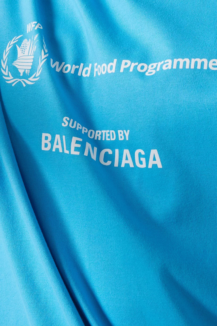 BALENCIAGA WFP Cotton T-shirt Light Blue