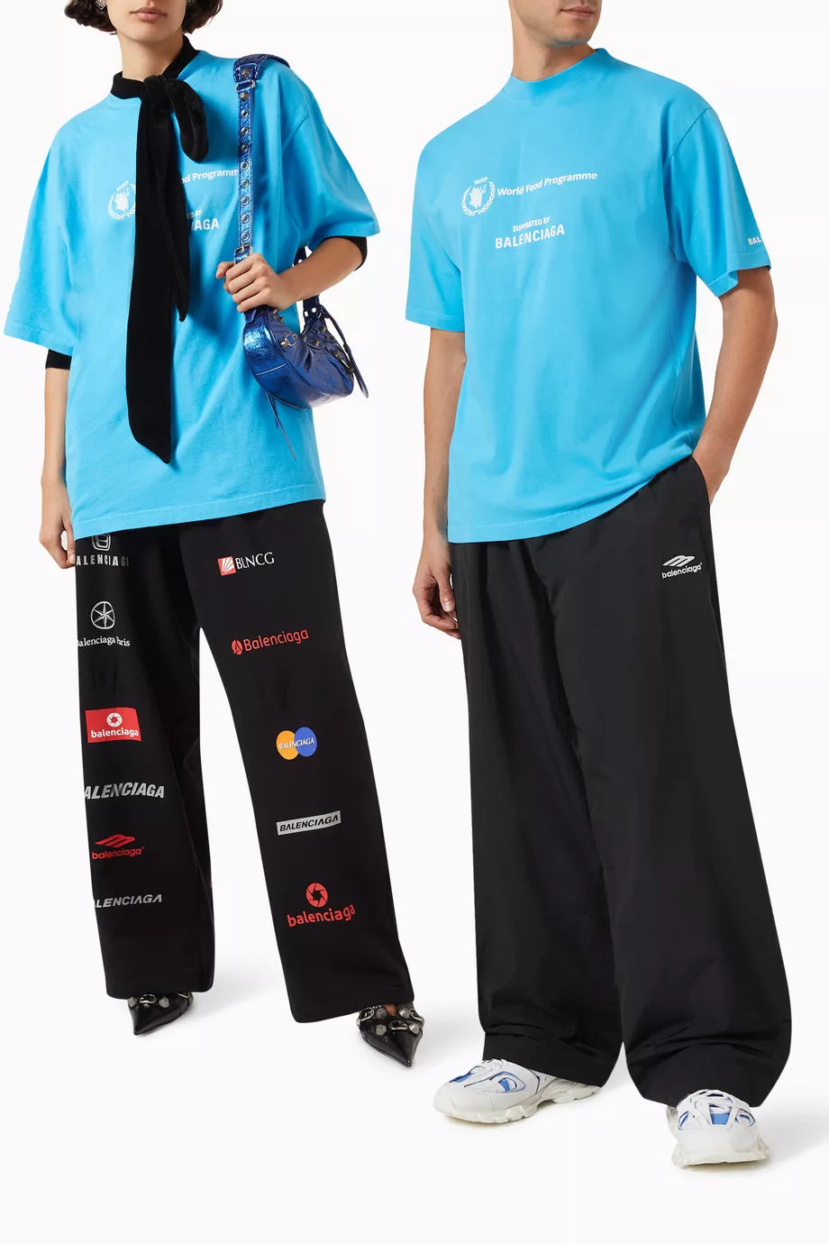 BALENCIAGA WFP Cotton T-shirt Light Blue