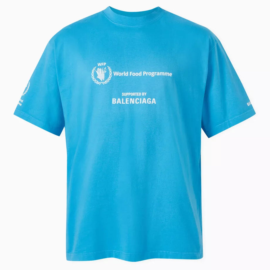 BALENCIAGA WFP Cotton T-shirt Light Blue