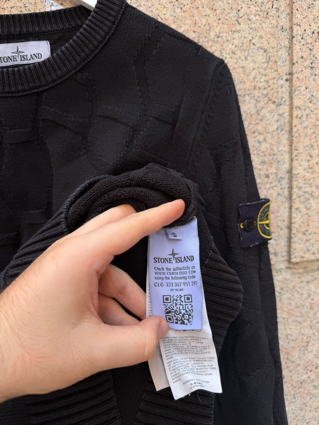 Stone Island Black Knit - S (USED)