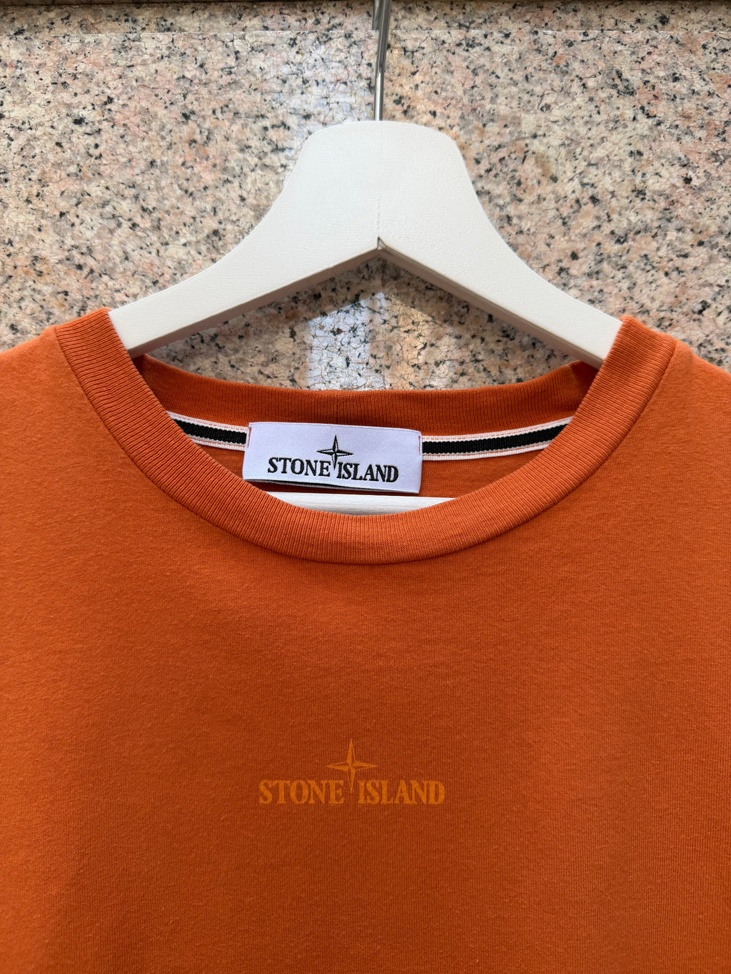 Stone Island Orange Tee - S-M (USED)