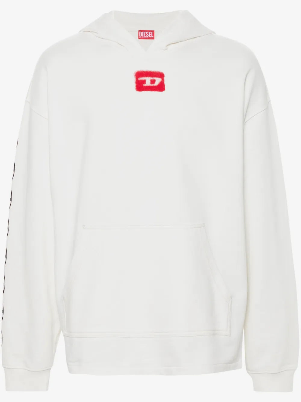 Diesel S-Baxt-Hood Cotton White Hoodie