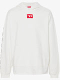 Diesel S-Baxt-Hood Cotton White Hoodie