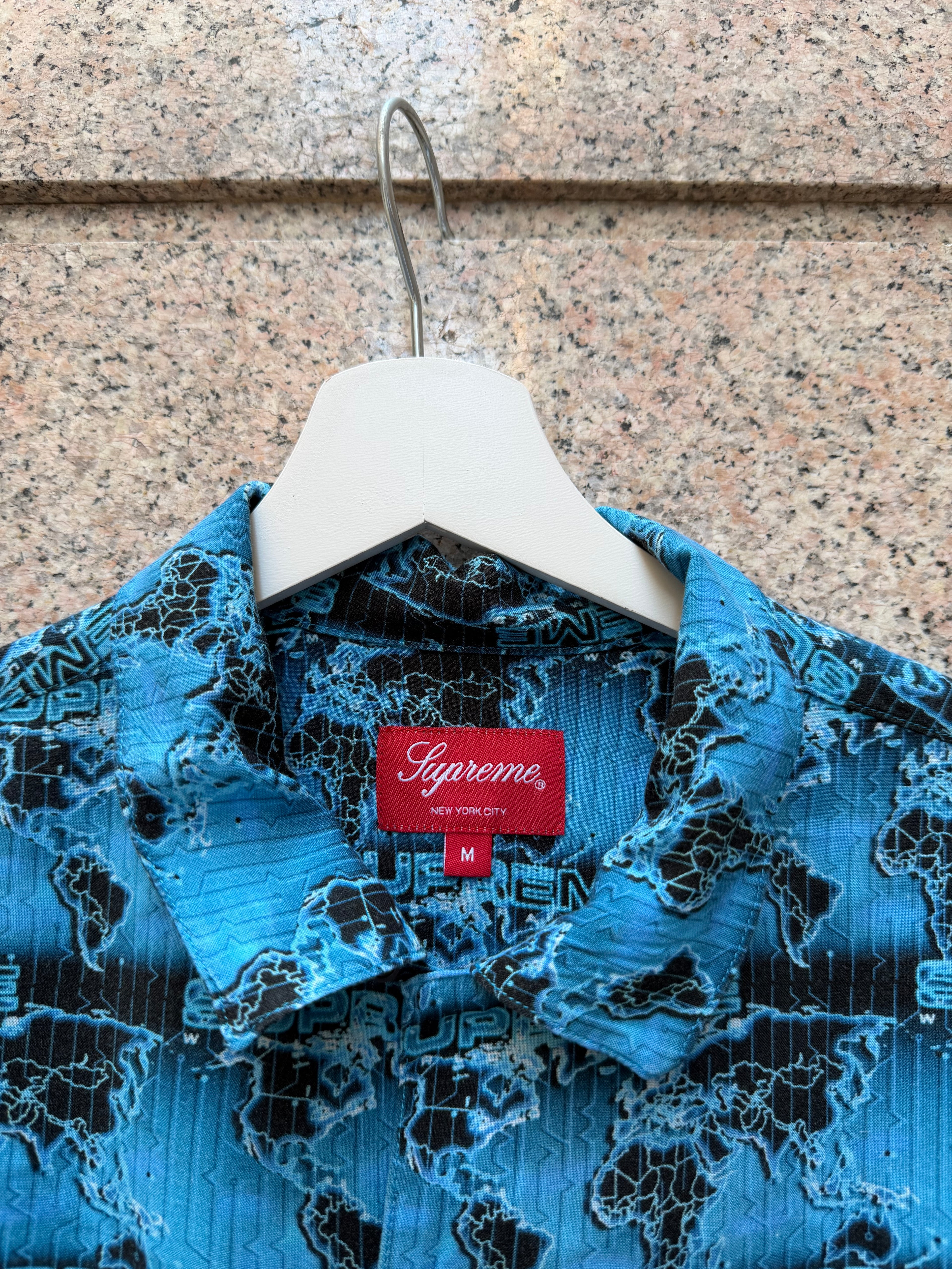 Supreme Shirt World Famous Rayon Blue - M (USED)