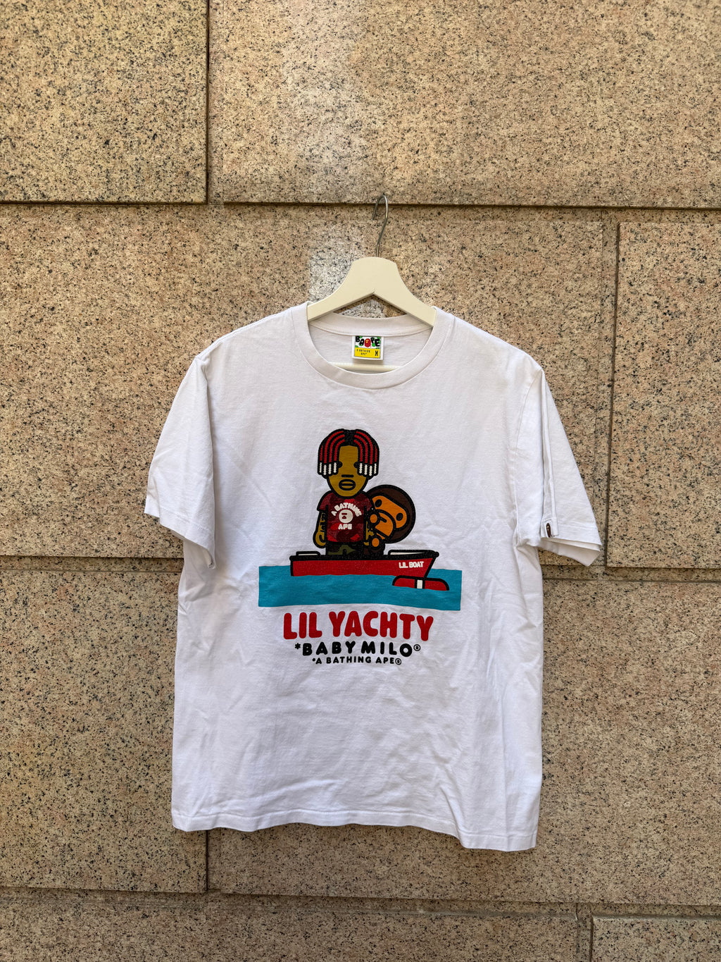A Bathing Ape Bape X Lil Yachty Baby Milo Boat T-Shirt White - M (USED)