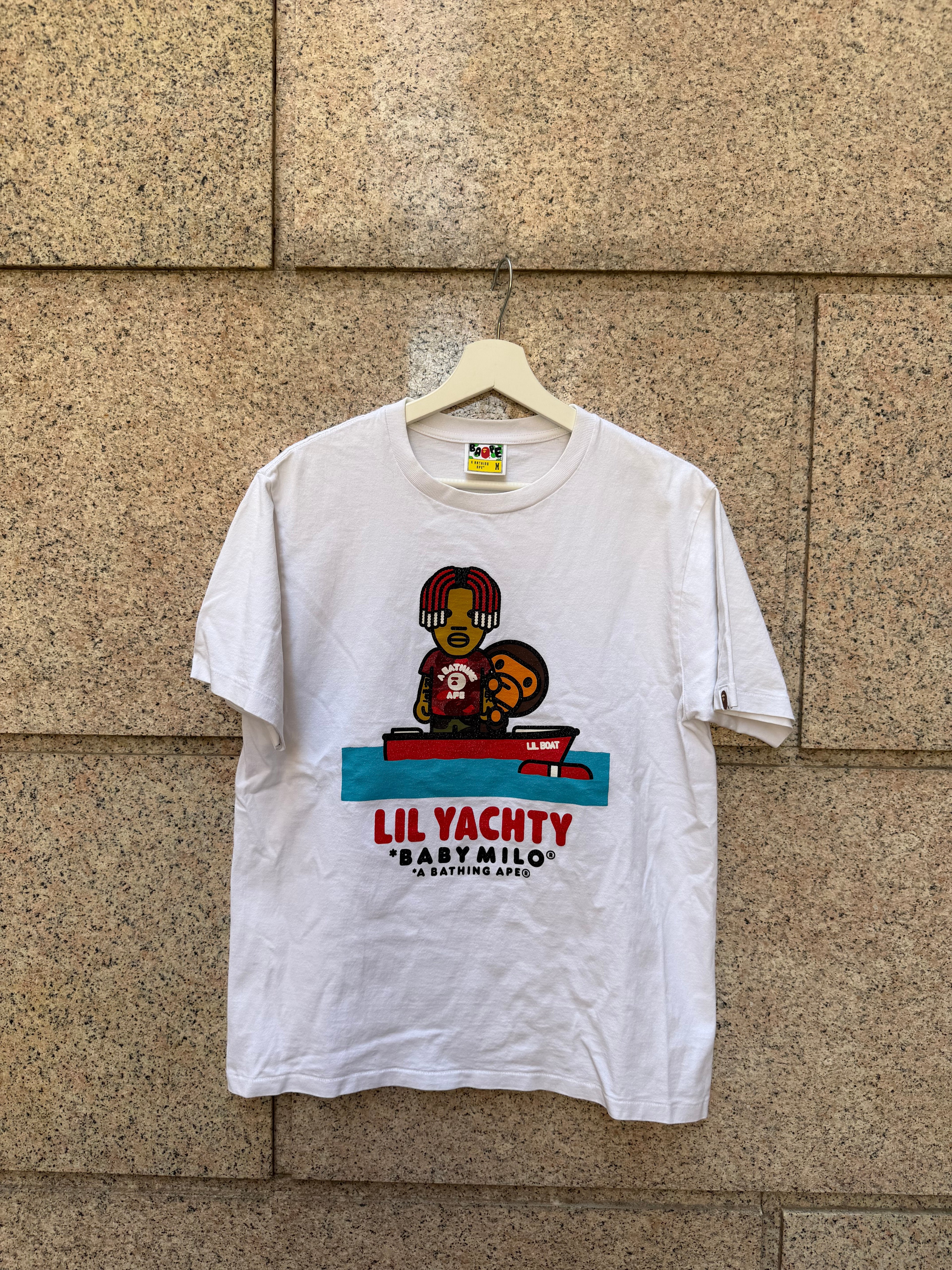 A Bathing Ape Bape X Lil Yachty Baby Milo Boat T-Shirt White - M (USED)