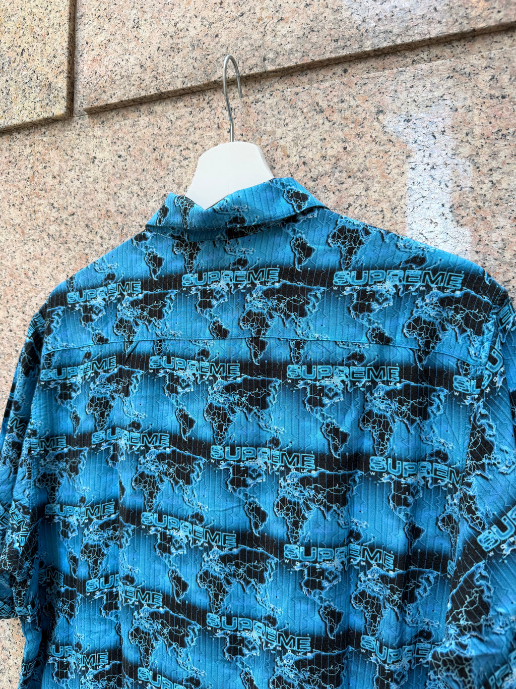 Supreme Shirt World Famous Rayon Blue - M (USED)