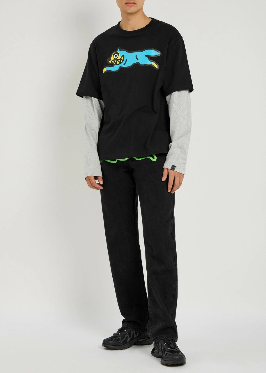 Icecream Layered Logo-print Cotton T-shirt Black by ICECREAM