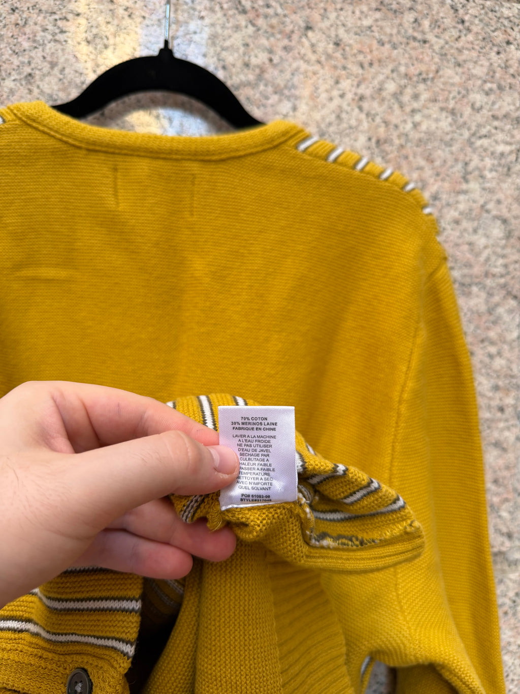 Stussy Cardigan Yellow Ochre - L (USED)