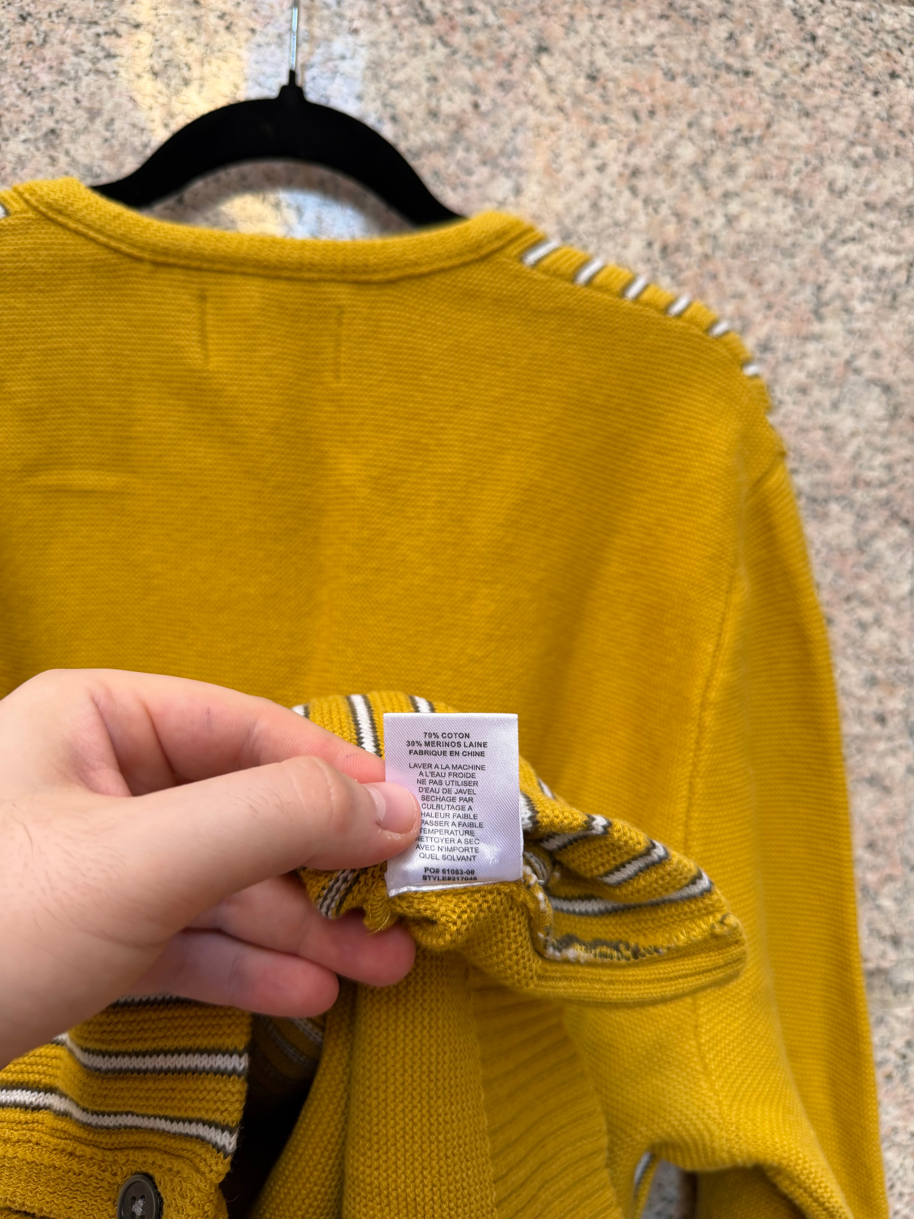 Stussy Cardigan Yellow Ochre - L (USED)