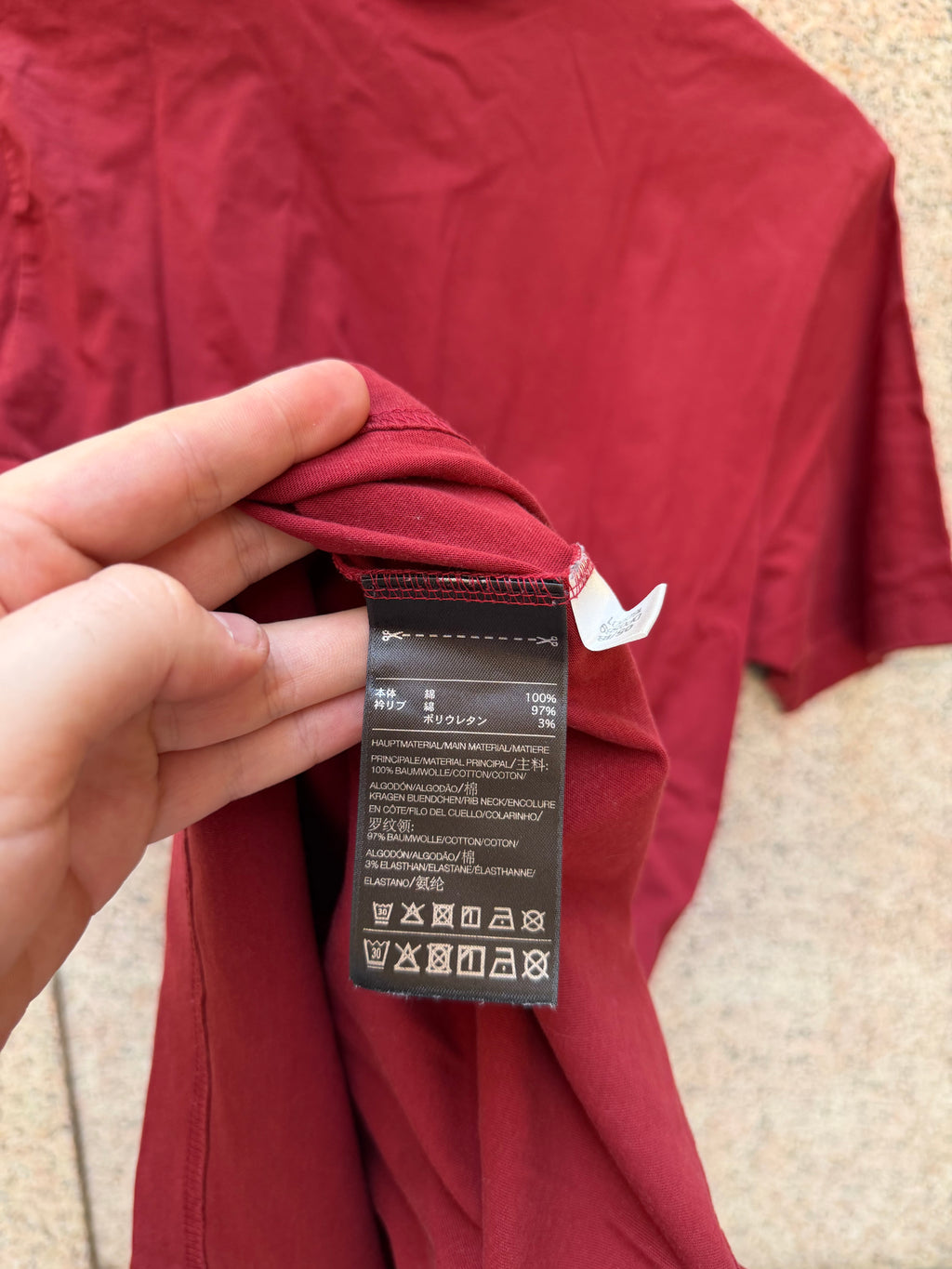 Y-3 Adidas Yohji Yamamoto Tee Bordeoux - M (USED)