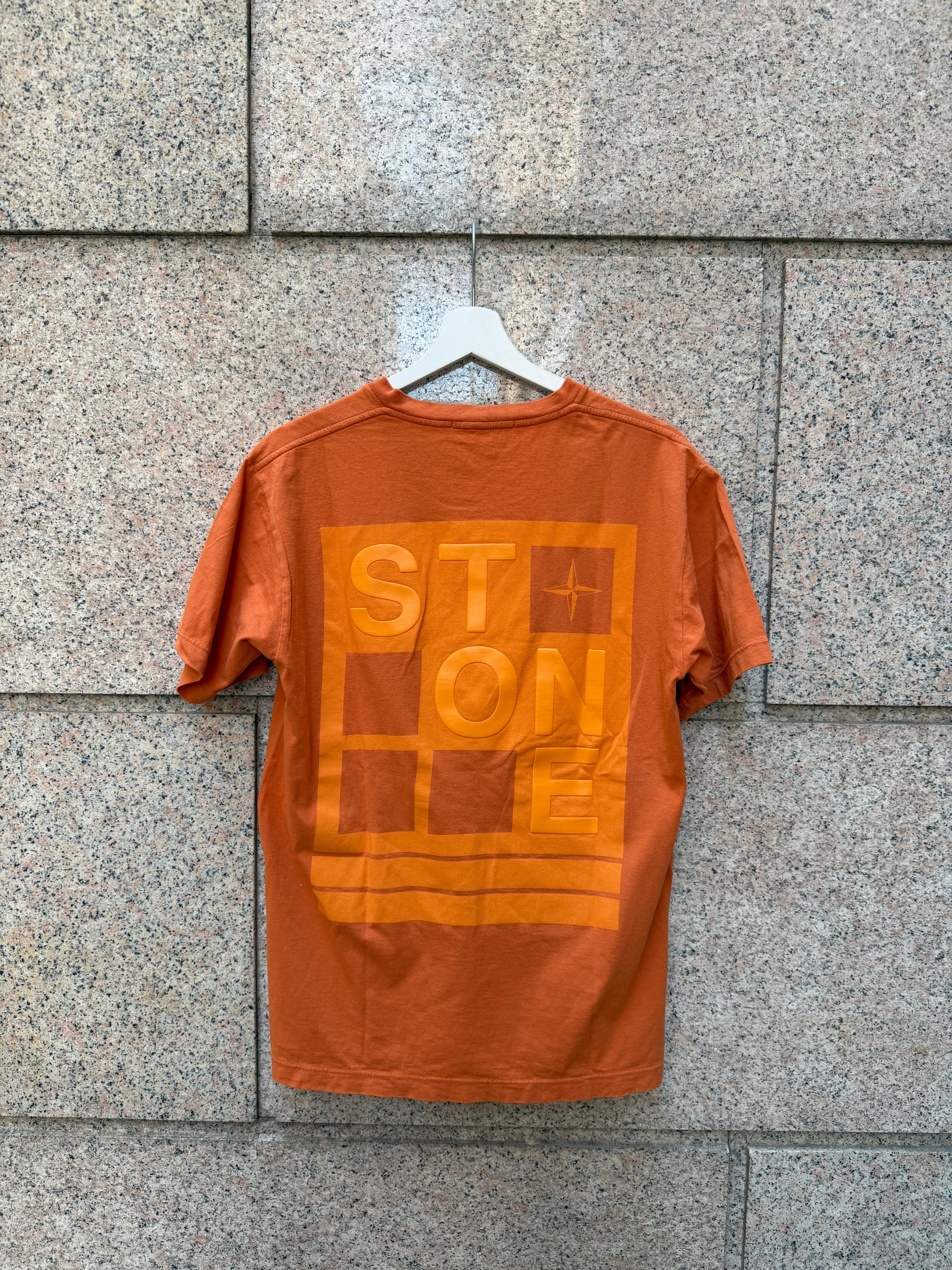 Stone Island Orange Tee - S-M (USED)