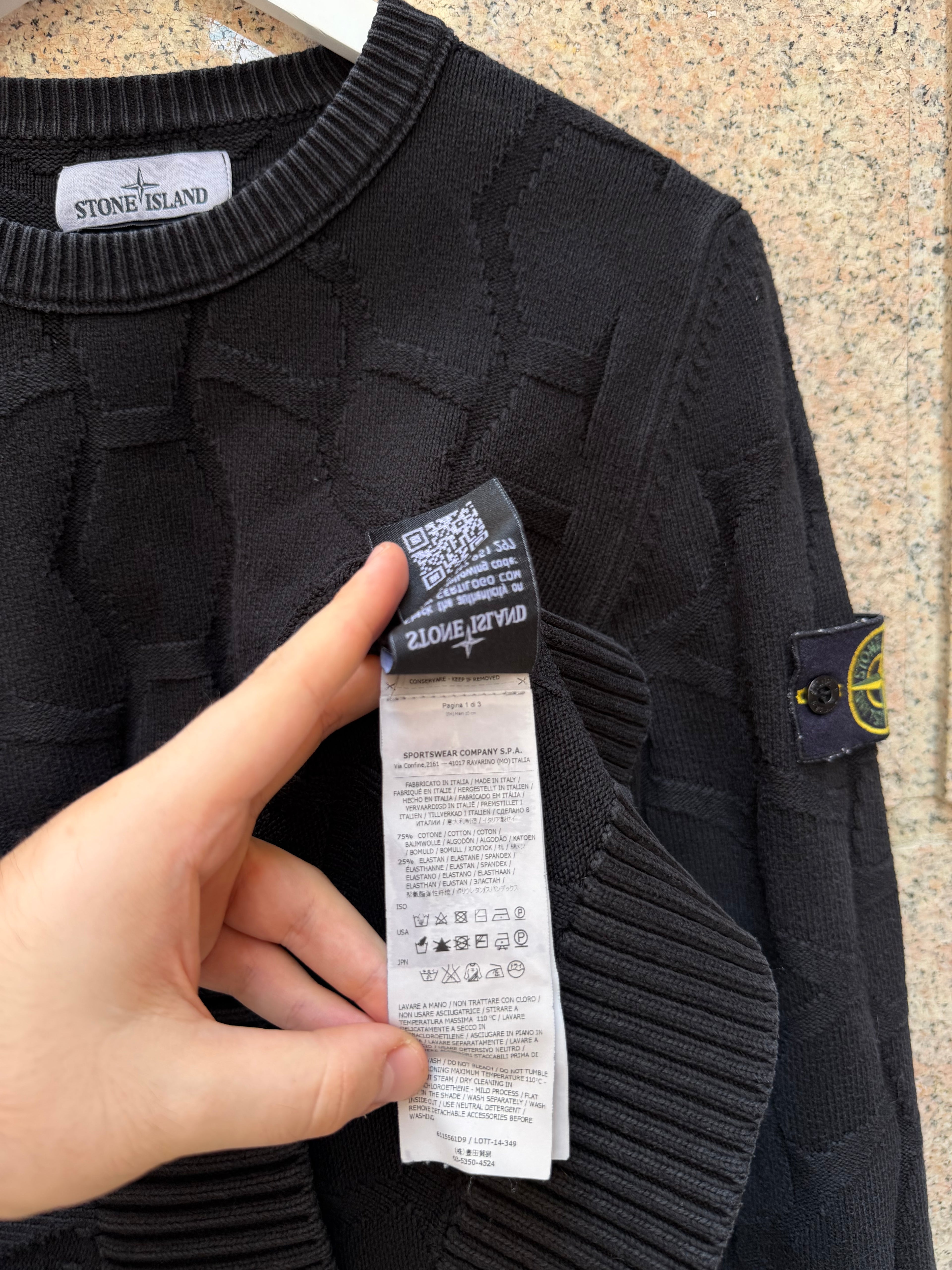 Stone Island Black Knit - S (USED)
