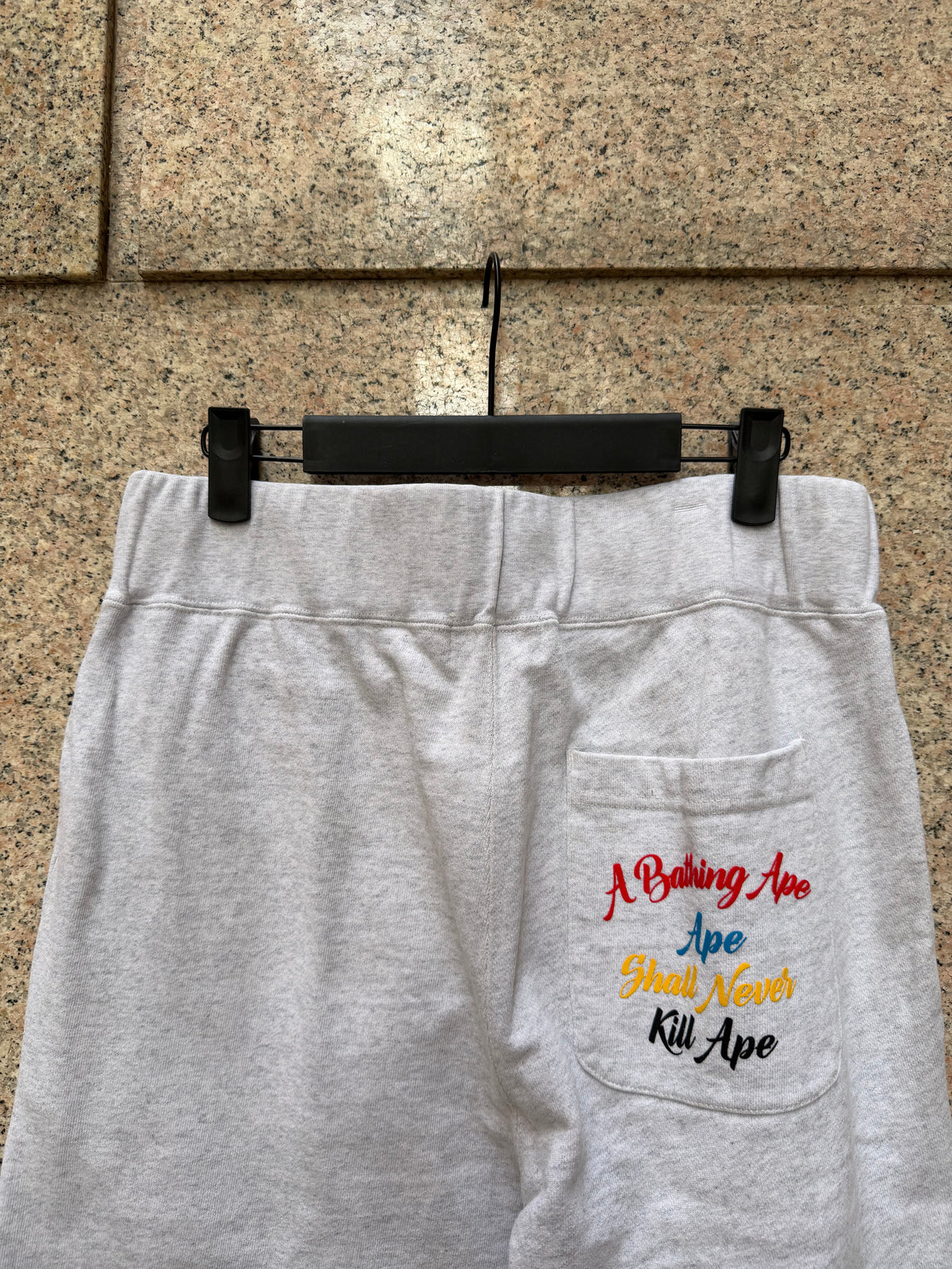 A Bathing Ape Bape Camo Shark Sweatpants Grey - L (USED)
