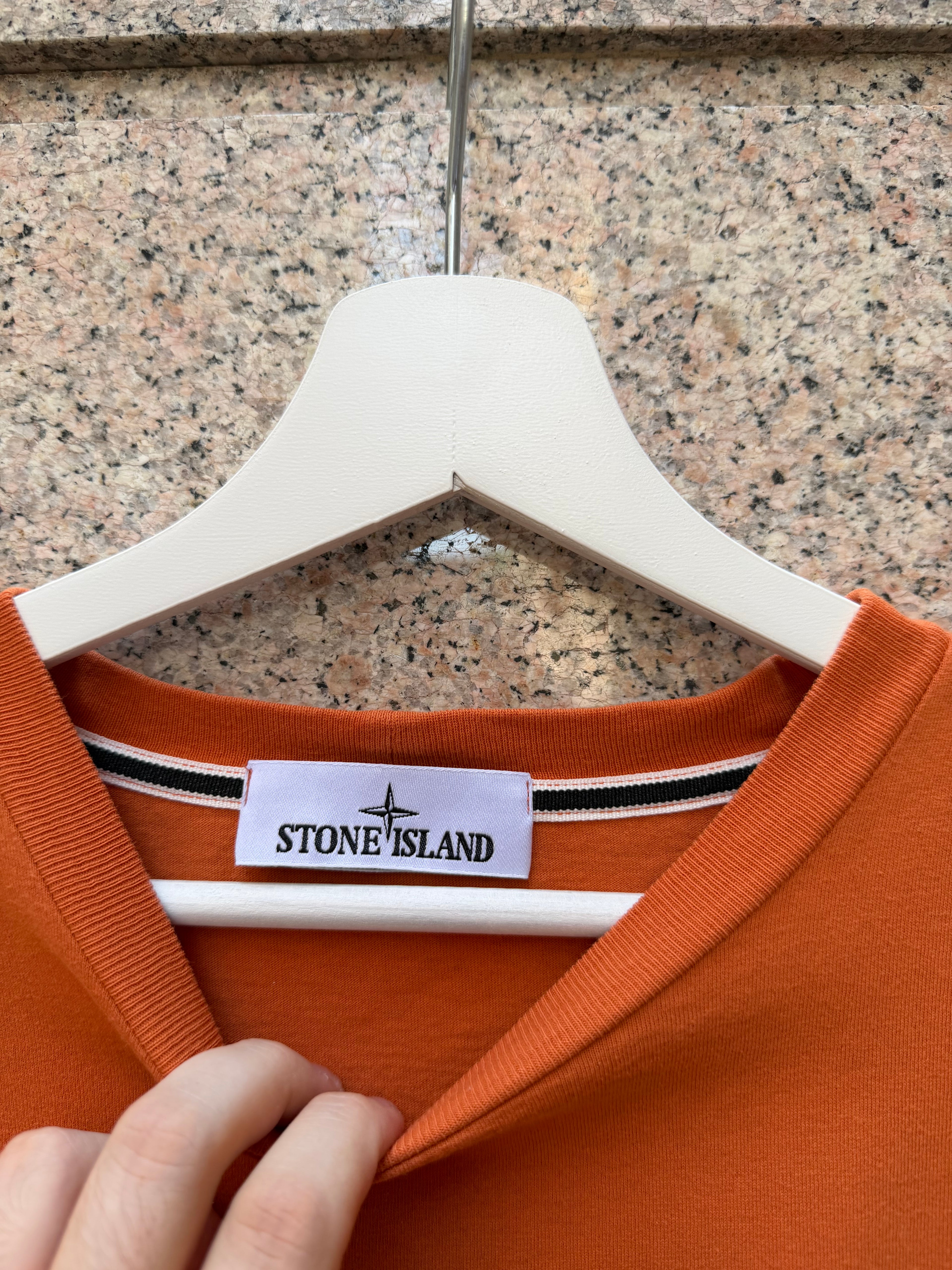 Stone Island Orange Tee - S-M (USED)