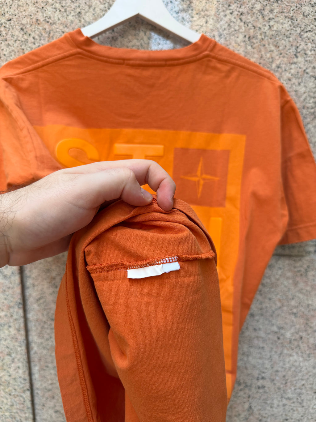 Stone Island Orange Tee - S-M (USED)