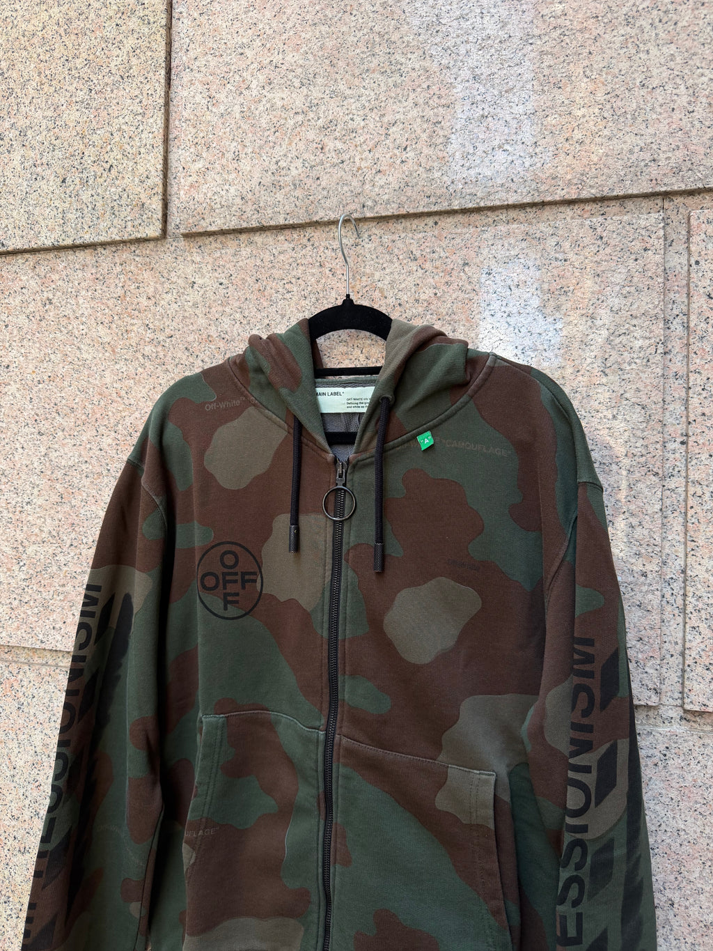 Off-White Impressionism Zip Camo Hoodie - M (USED)