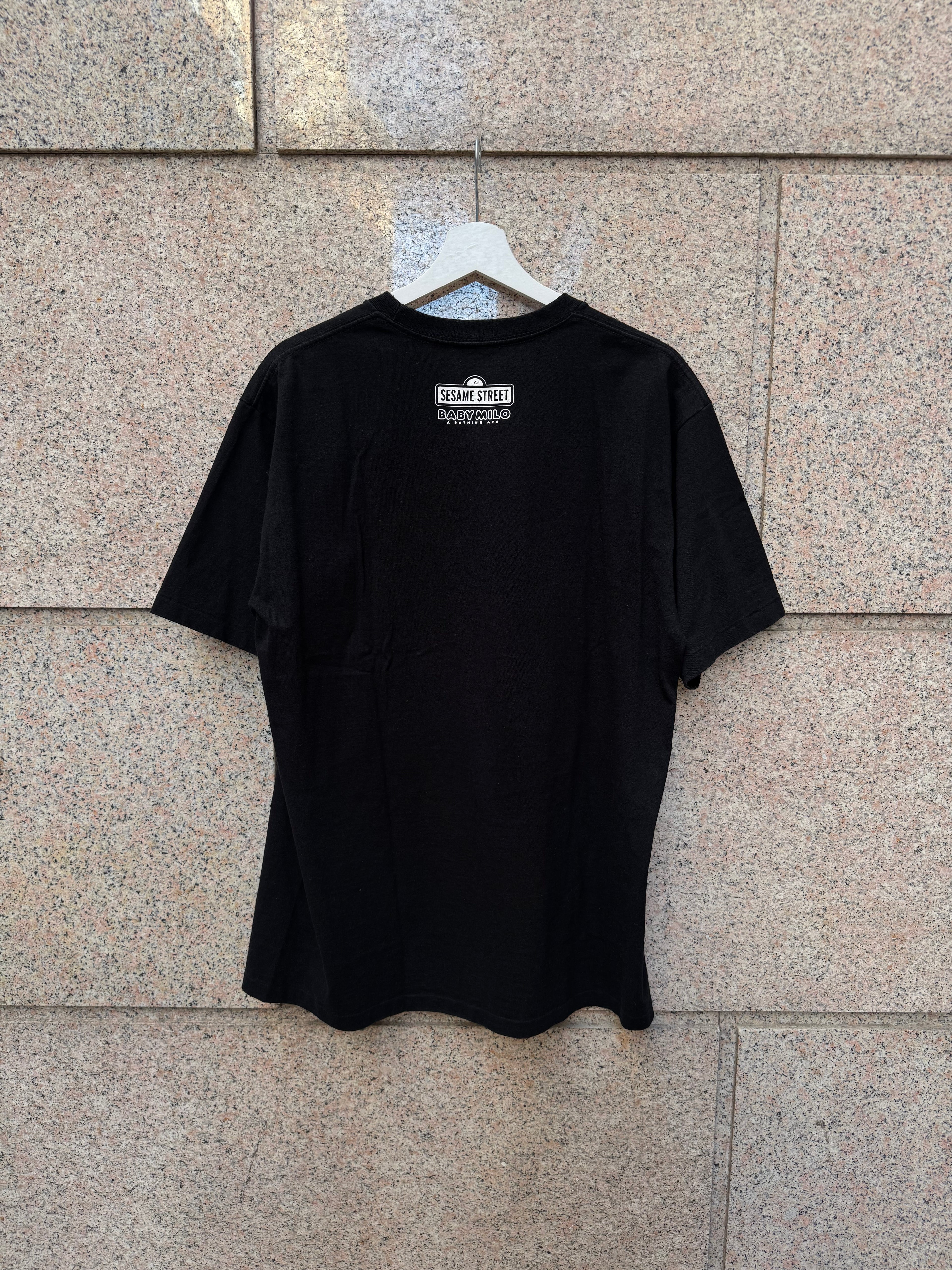 A Bathing Ape Bape X Sesame Street Black Tee - XL (USED)