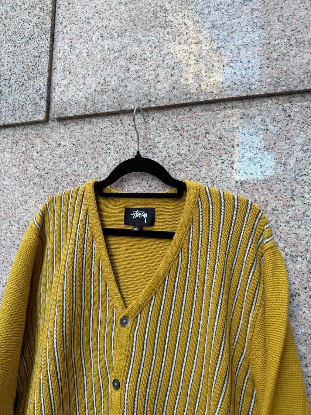 Stussy Cardigan Yellow Ochre - L (USED)