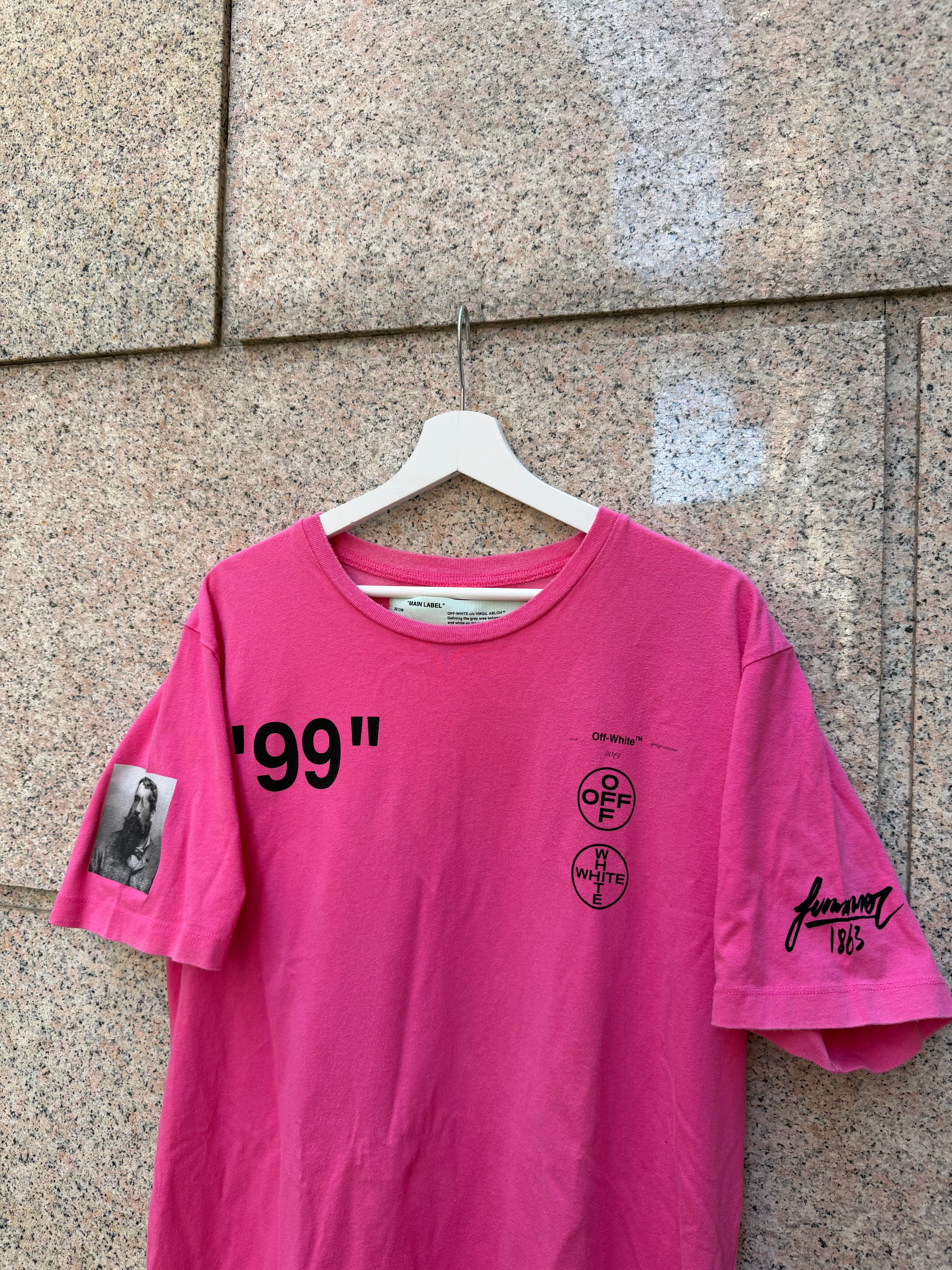 Off-White Impressionism Tee Pink FW18 - L (USED)